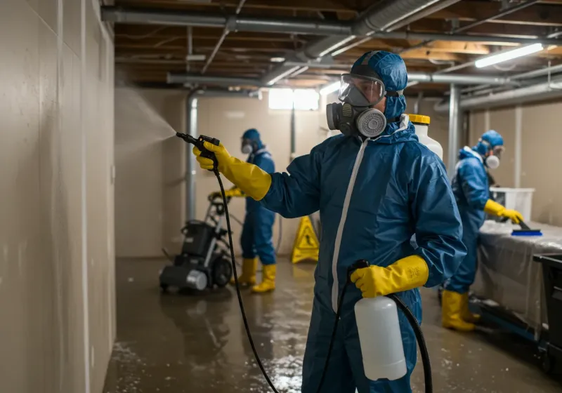 Basement Sanitization and Antimicrobial Treatment process in Bridgeport, NE